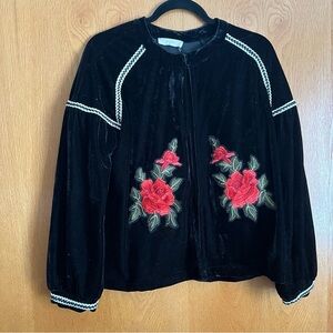 Elodie size large black velvet blazer